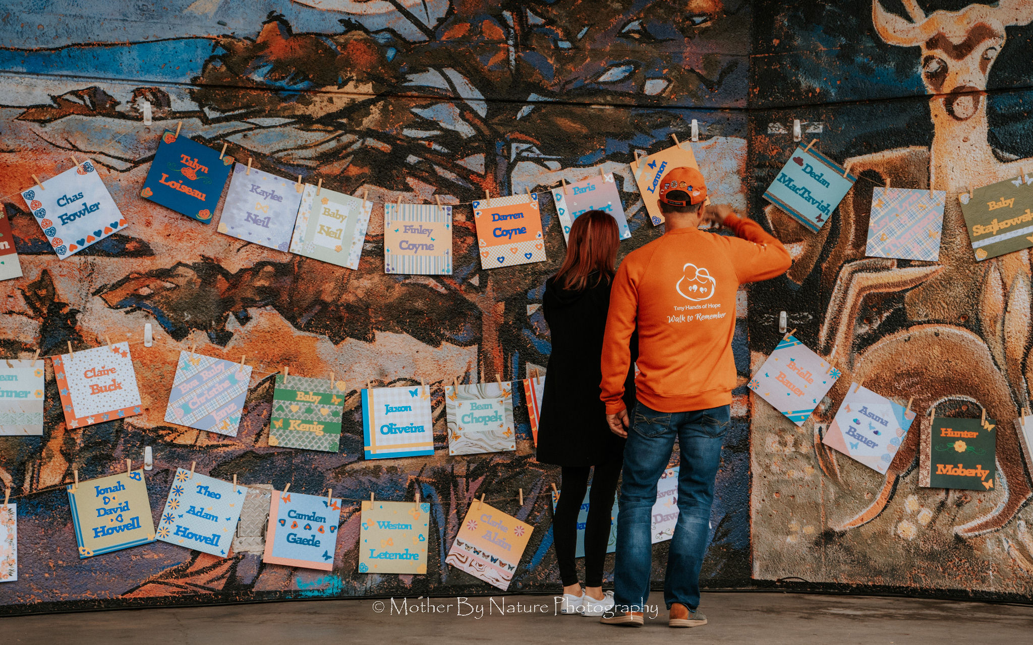 Looking at the wall display